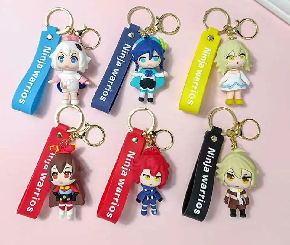 3D Silicon Keychain With BagCharm and Strap (Select From Drop Down Menu)