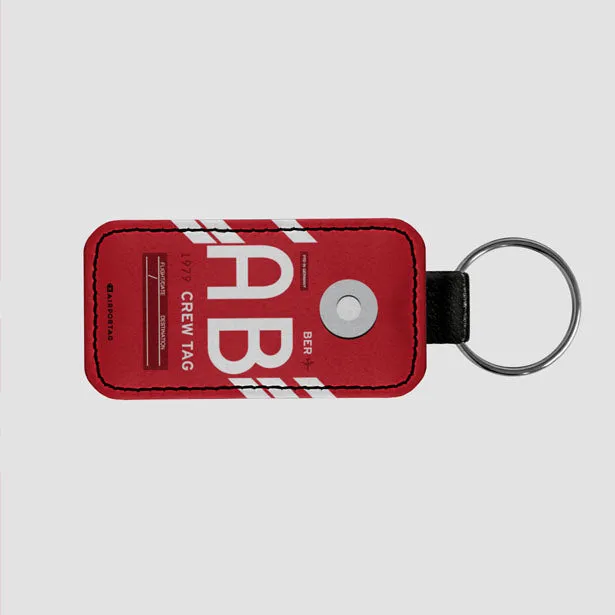 AB - Leather Keychain