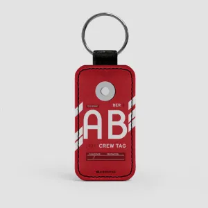 AB - Leather Keychain