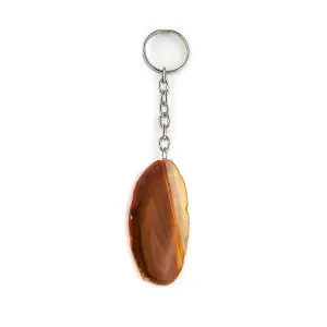 Agate Slice Keychain