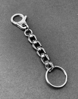 Biker Stainless Steel SILVER GHOST Skull KEYCHAIN BIKER SILVER Key CHAIN SILVER jeans chain jean chain FOR MEN