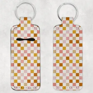 Boho Checkerboard Lip Balm Holder & Wristlet