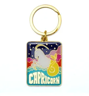 Capricorn Zodiac Keychain