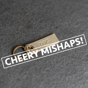 Cheery Mishaps - Extended Rectangle Leather Keyrings