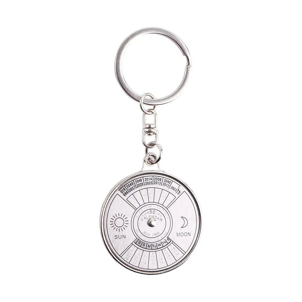 Creative Time Portal Mini Metal Calendar Keychain