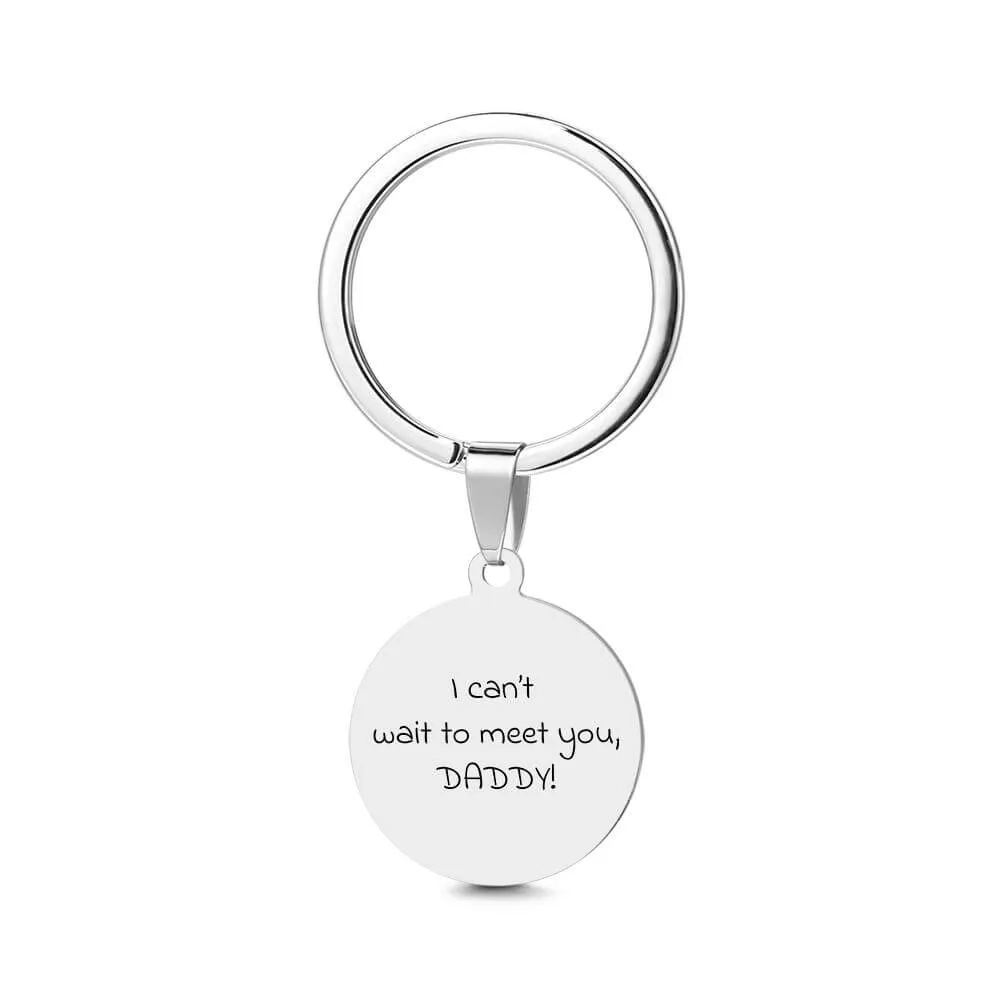 Daddy to Be Keychain Sonogram Ultrasound Baby Announcement Keychain