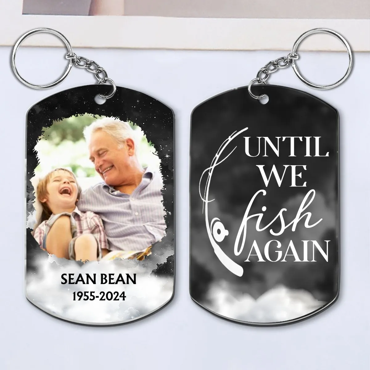 Family - Memorial Until We Fish In Heaven - Personalized Keychain