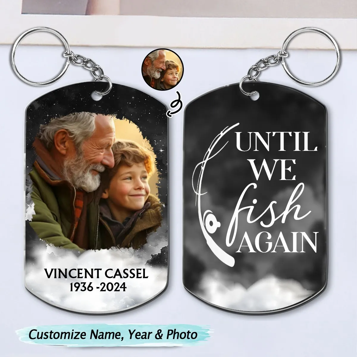 Family - Memorial Until We Fish In Heaven - Personalized Keychain