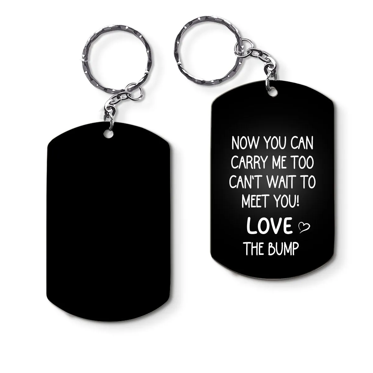 Father - Custom Photo To Daddy Now You Can Carry Me Too - Personalized Keychain