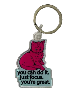 Focus Cat Key Chain