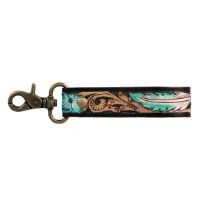 Hand Tooled Leather Key Fob