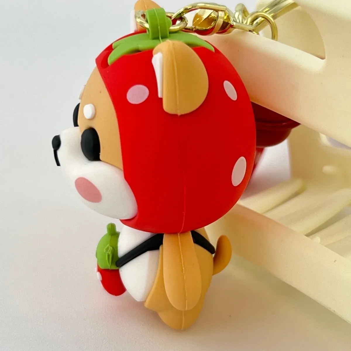 Kawaii Keychain Shiba Inu Red Strawberry