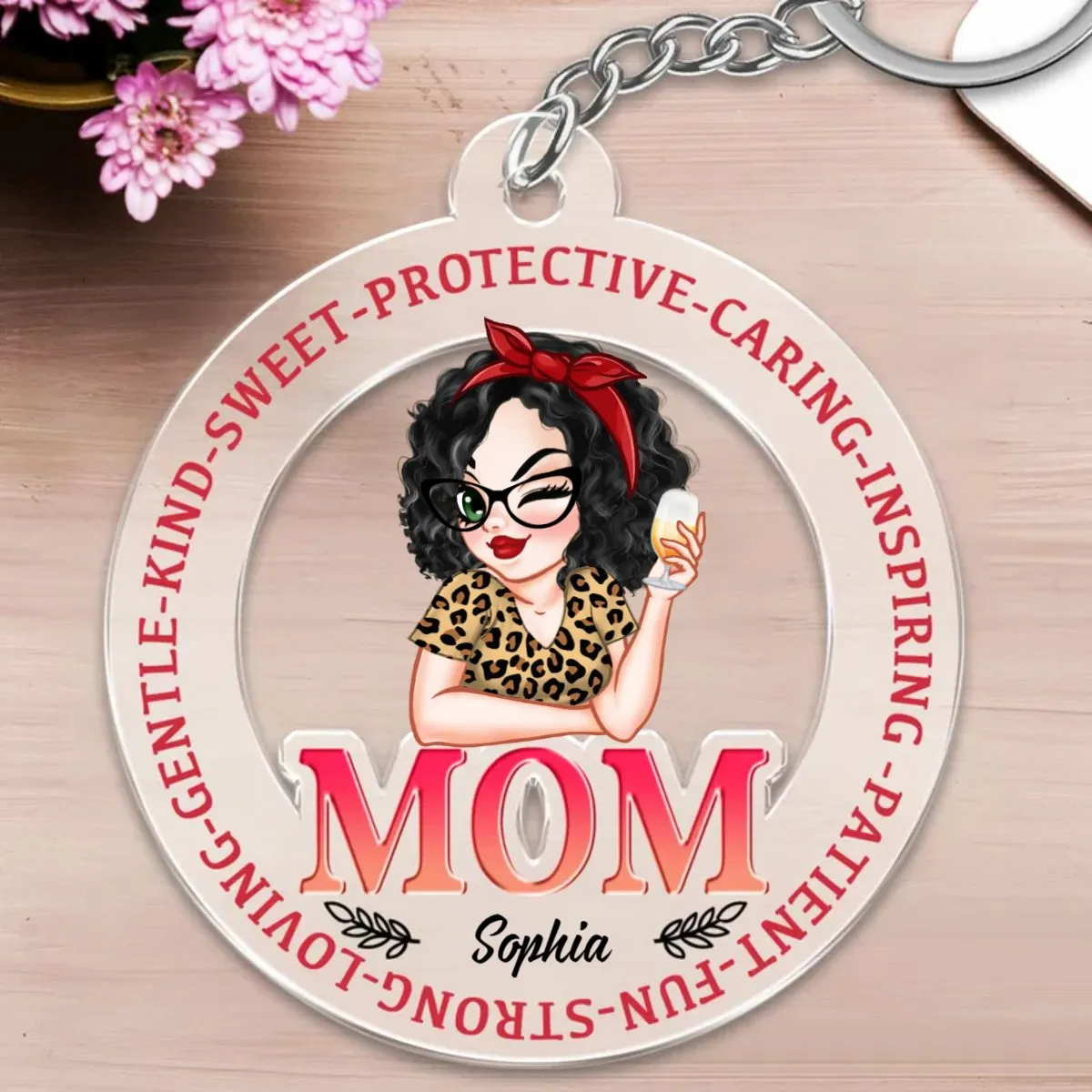 Mother - Mom Loving - Personalized Keychain