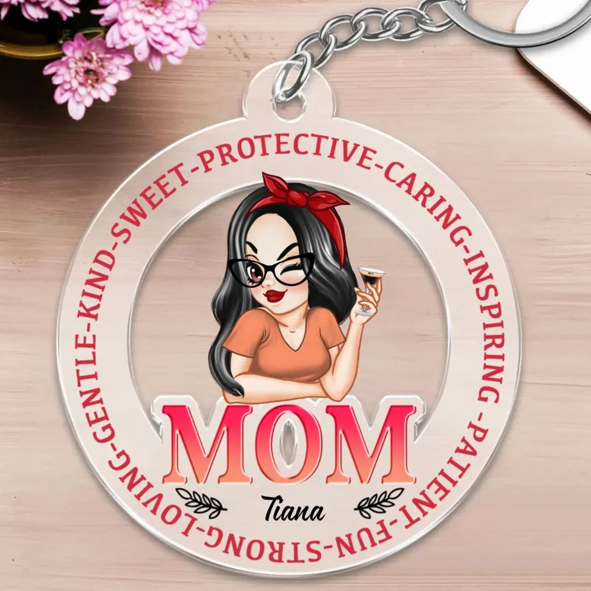 Mother - Mom Loving - Personalized Keychain