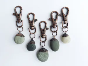 Pebble keychain | Beach Pebble keychain