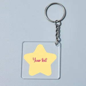 Personalize Acrylic Square Keychain