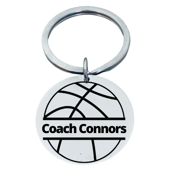 Personalized Basketball Coach Keychain