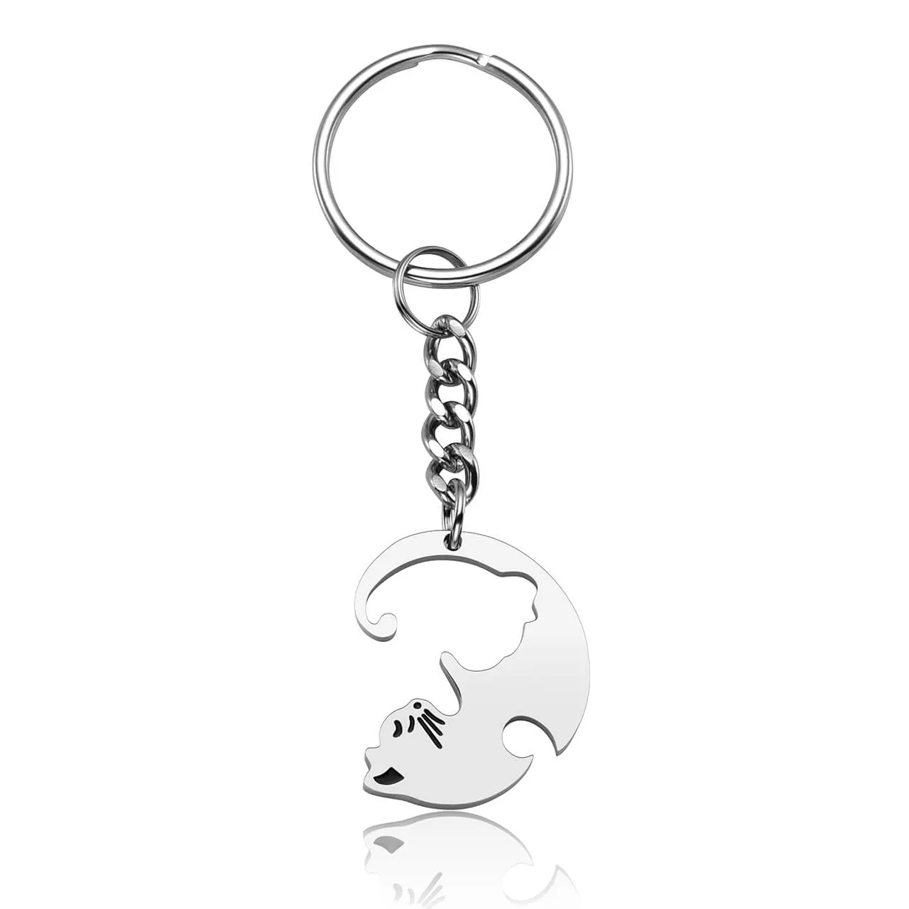 Personalized Cat Puzzle Matching Name Keychain | Jovivi