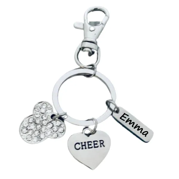 Personalized Cheerleading D2 Summit Worlds Zipper Pull Keychain