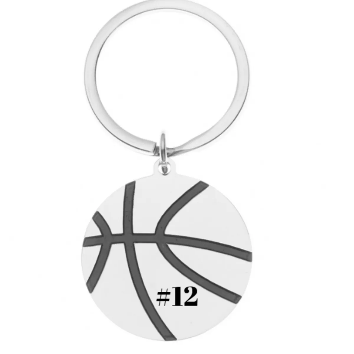 Personalized Engraved Basketball Keychain