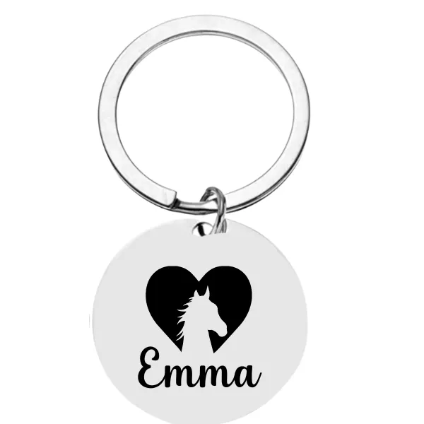 Personalized Horse Keychain