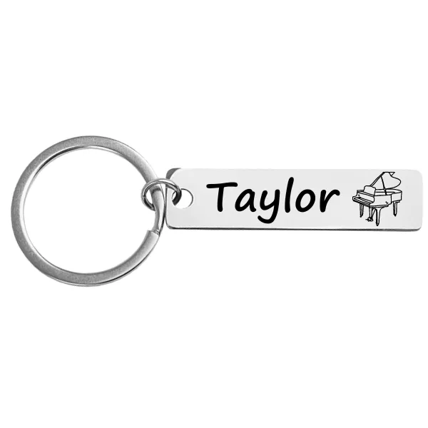 Personalized Piano Keychain