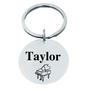 Personalized Piano Keychain