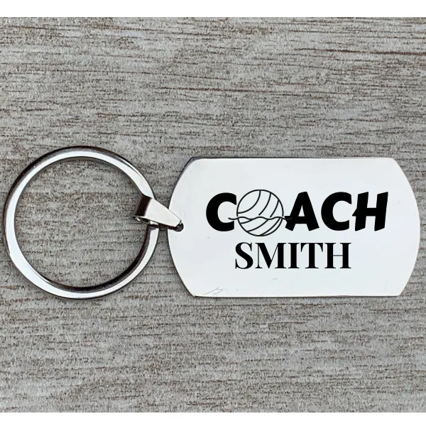 Personalized Waterpolo Coach Keychain