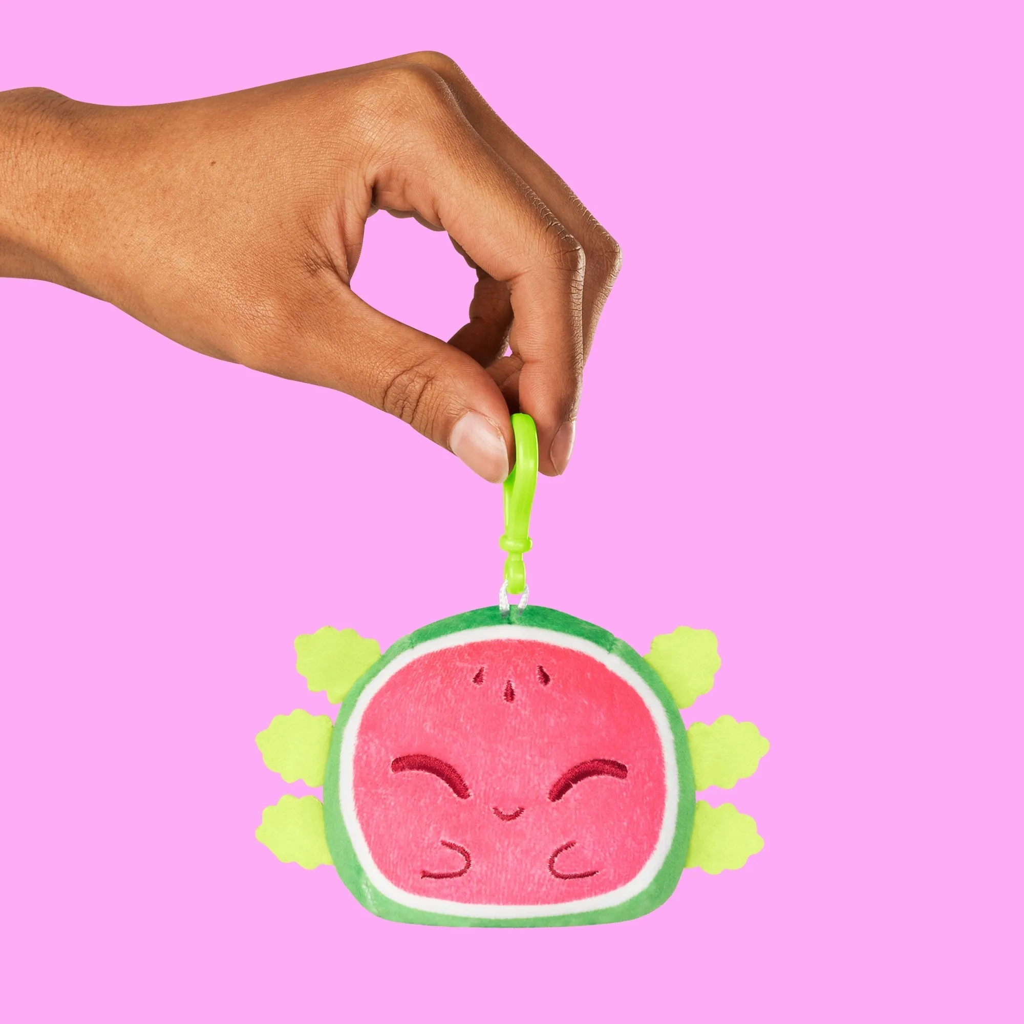 Plushiverse Alotl Watermelon Reversible Keychain