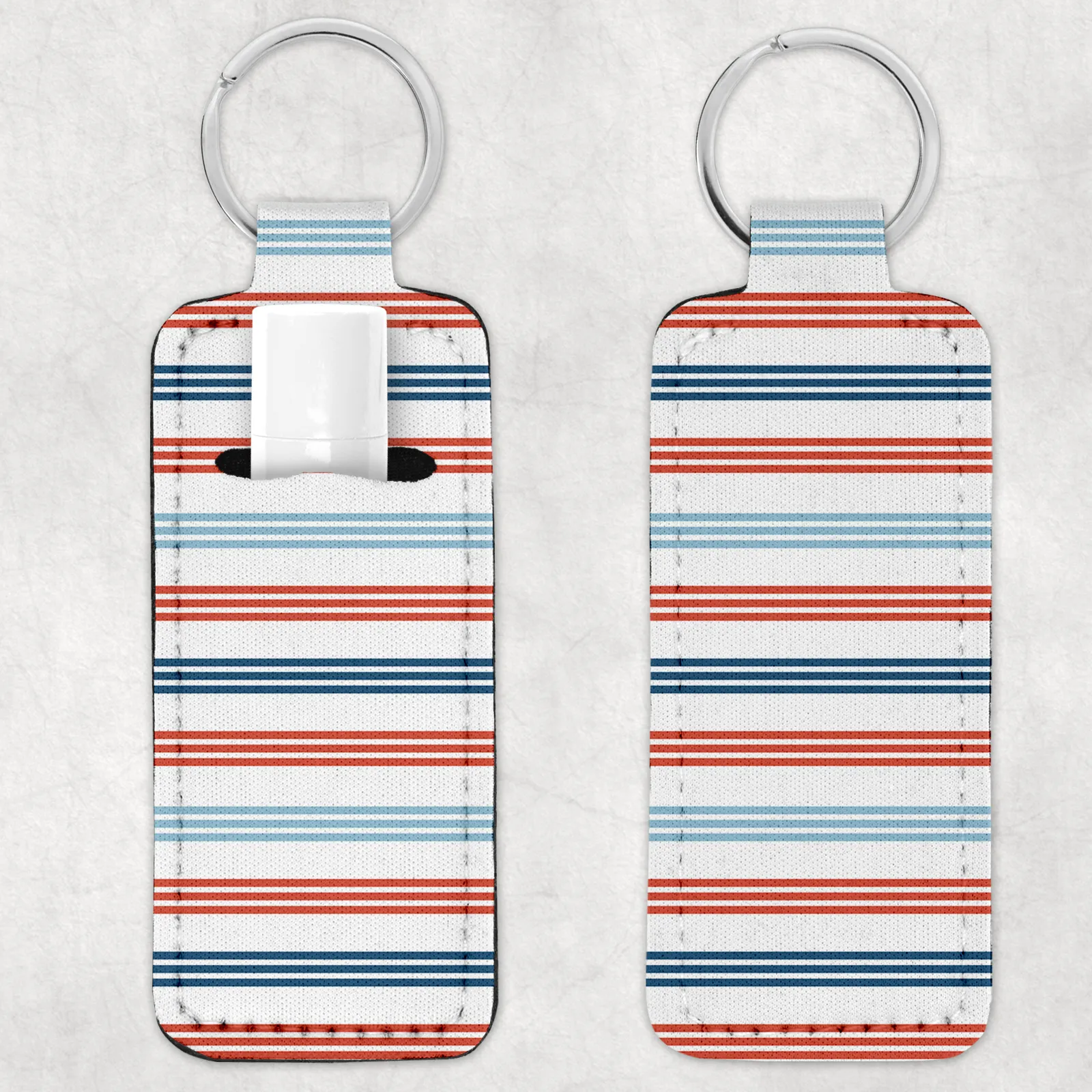 RWB Stripes Lip Balm Holder Or Wristlet