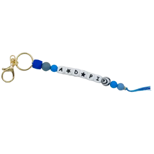 Silicone Beaded Keychain - Alpha Delta Pi