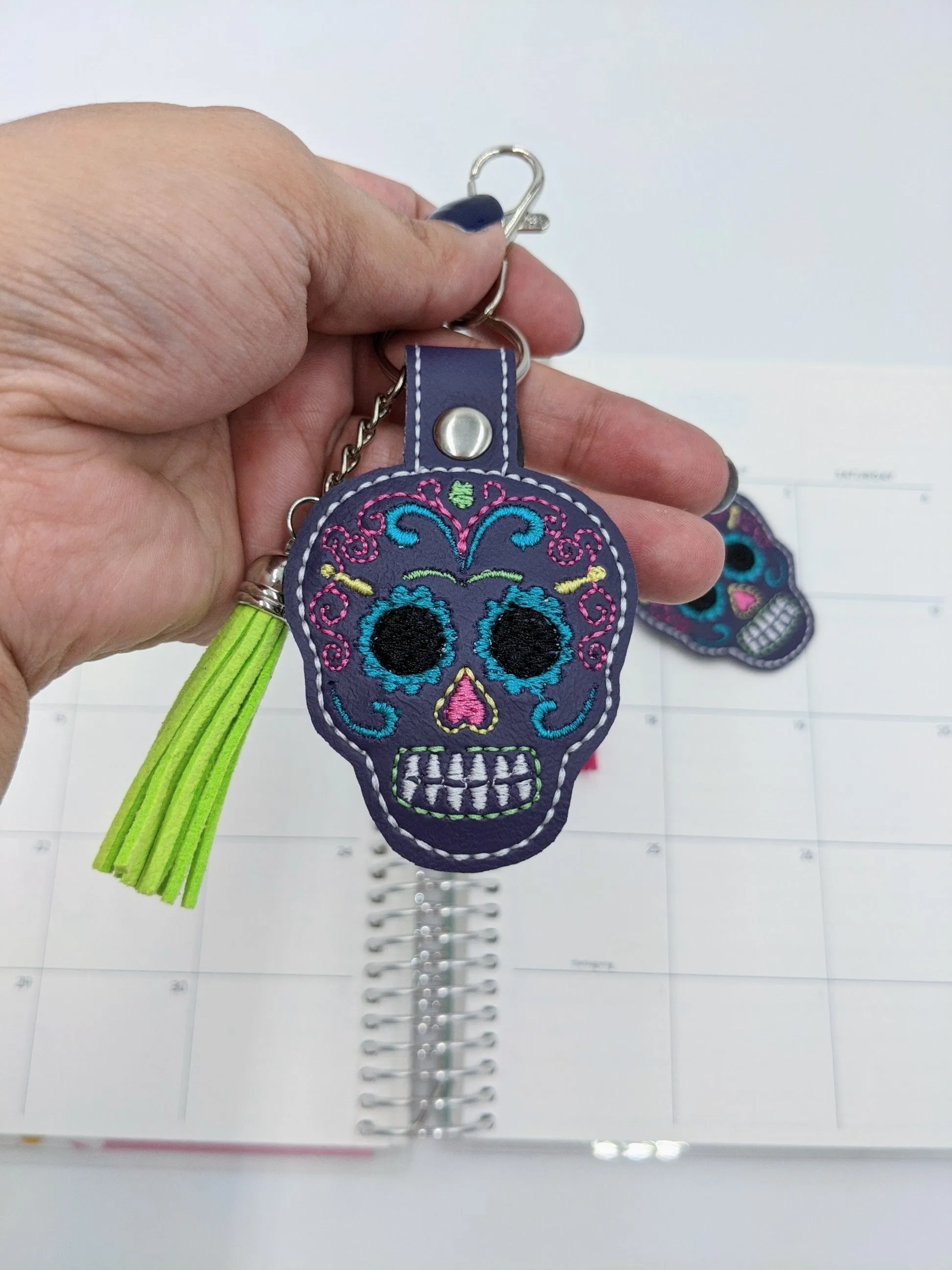 Sugar Skull 'Dia De Los Muertos' Keychain