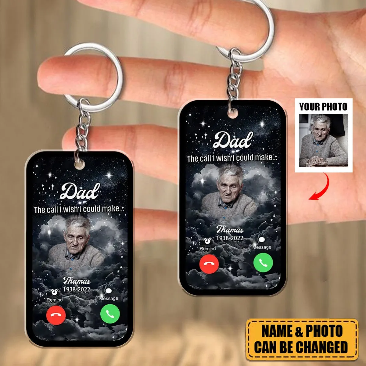 The Call I Wish I Could Take - Personalized Custom Acrylic Keychain - Memorial Gift For Family, Family Members