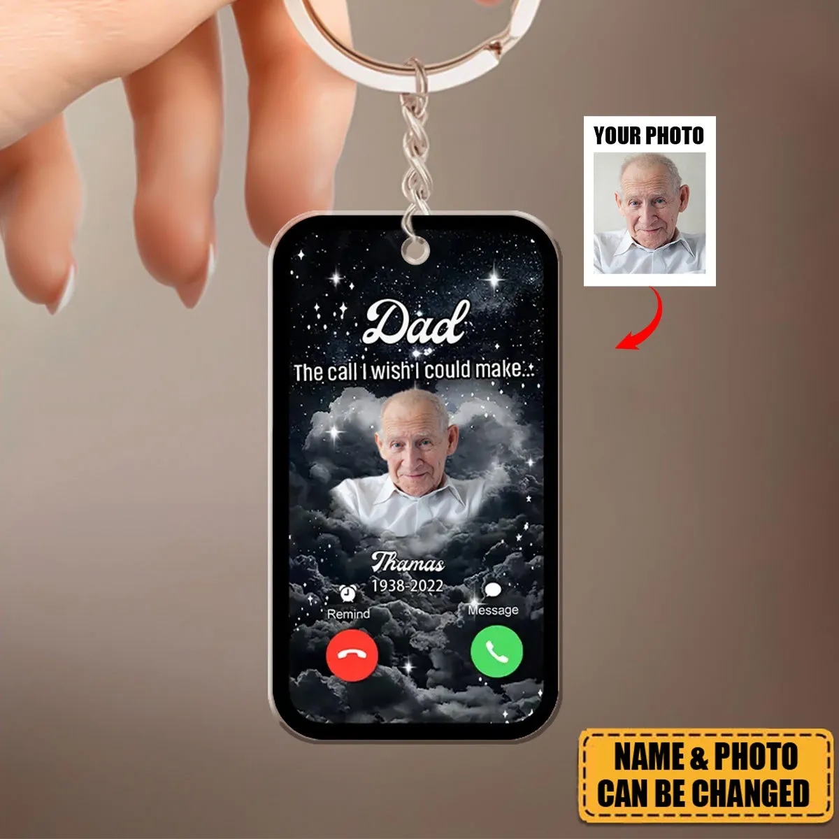 The Call I Wish I Could Take - Personalized Custom Acrylic Keychain - Memorial Gift For Family, Family Members